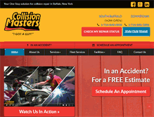 Tablet Screenshot of collision-masters.com